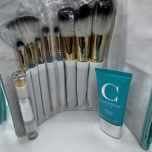 Carmindy & Co Skin Zen Primer Deflection Correction Stick Bag & 8 Brush Set‎ New